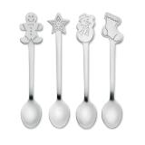 CHIP SET - Set van 4 kerst theelepeltjes - 