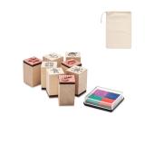 STAMPIE - 8 houten kerststempelset - 