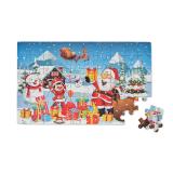 PAZURU - Houten kerstpuzzel in blik