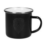 Emaille mok "Cozy", 300 ml, zwart