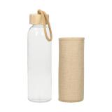 Glazen fles met hoes "Natural", 0,5l