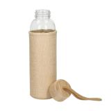 Glazen fles met hoes "Natural", 0,5l