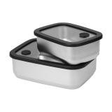 Roestvrijstalen lunchbox met glazen deksel “RILO”, 550 ml