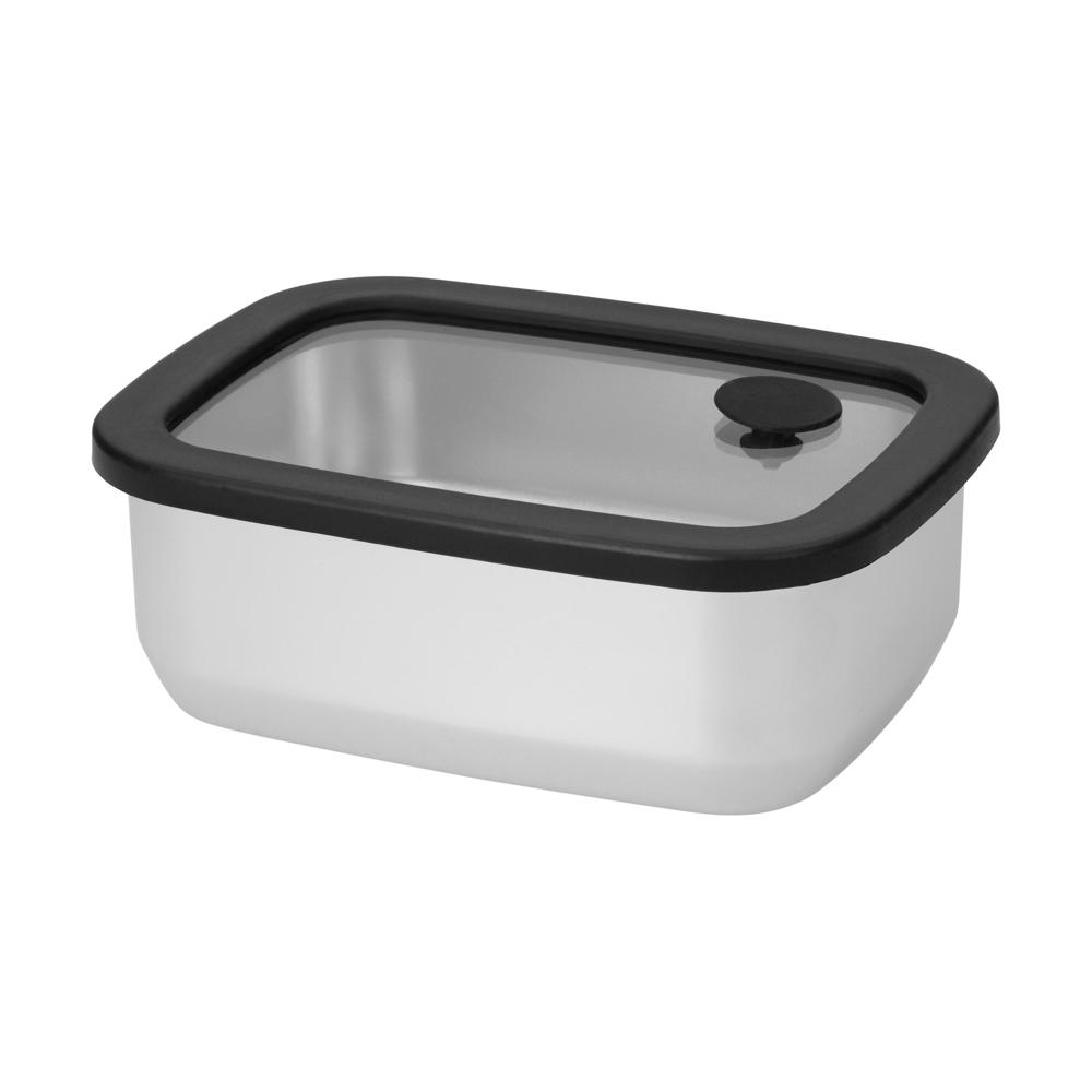 Roestvrijstalen lunchbox met glazen deksel “RILO”, 550 ml