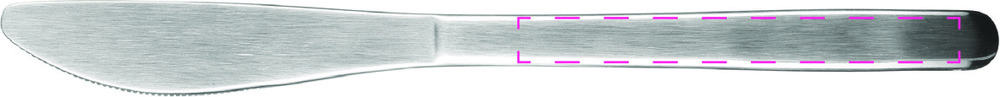 centered on knife