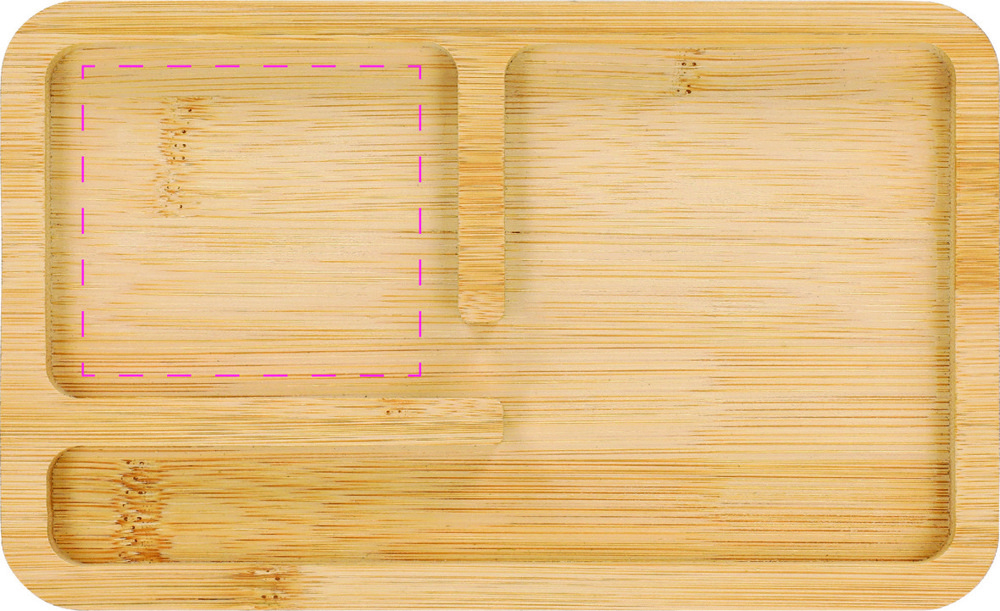on the left side of the lid