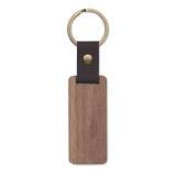 NAWKEY - Sleutelhanger notenhout en PU - 