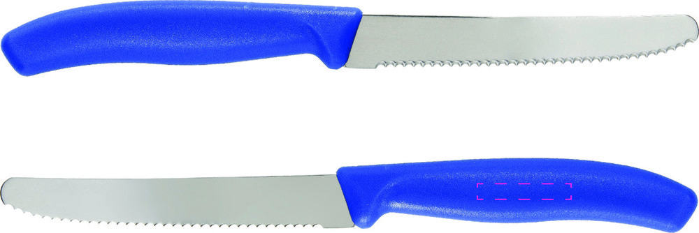 centered on handle left side