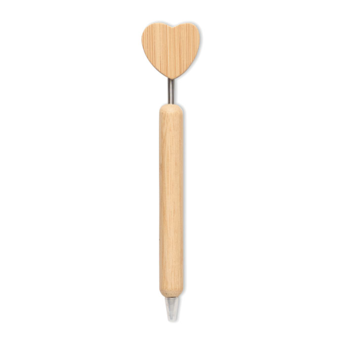 CORAPEN - Bamboe balpen hart detail