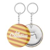 KeyBadge Bottle - button sleutelhanger met pin - 