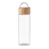 AMELAND - Glazen fles 500ml  bamboe dop - 