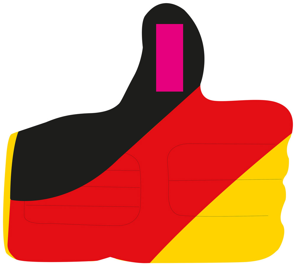 op de duim
