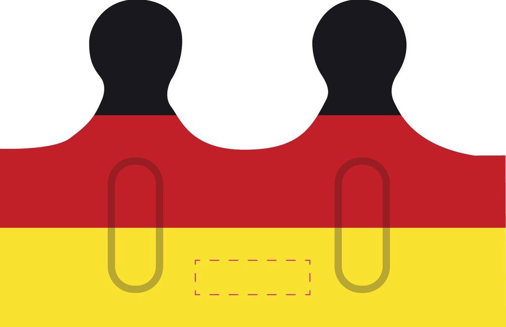 gele segment, tussen reliëfs