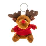 Julren - pluche kerst rendier sleutelhanger - 