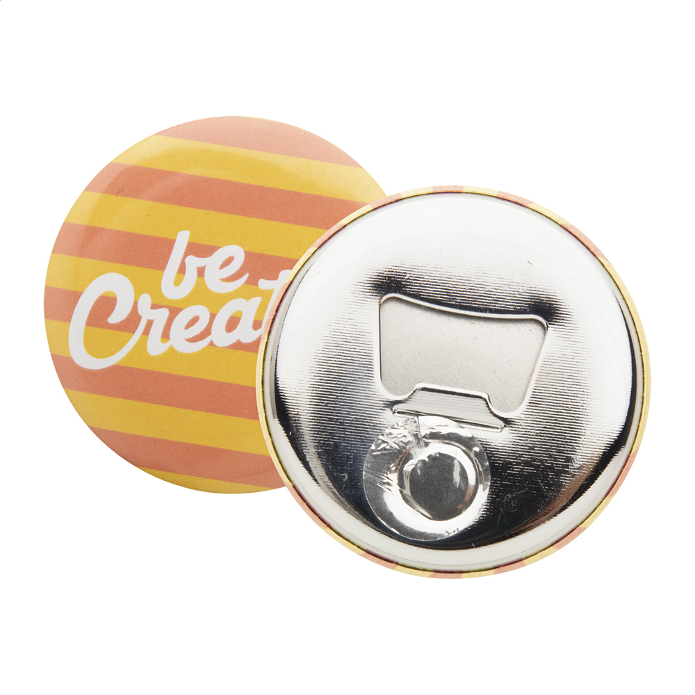 MagBadge Bottle - button met pin en flesopener