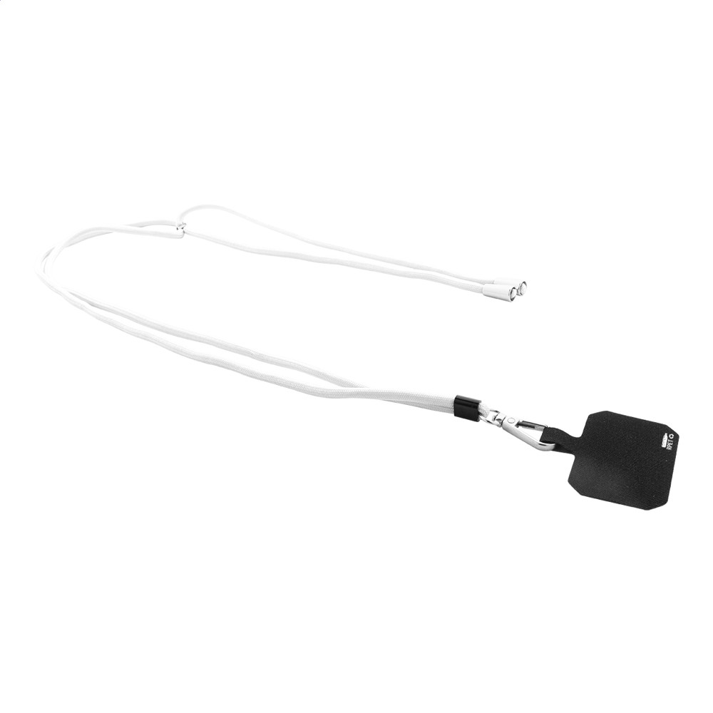 Corphon - RPET mobiele houder sleutelkoord