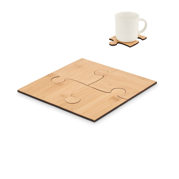 LEPY - Set van 4 puzzel onderzetters
