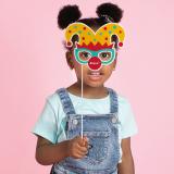 Maskers met stokje 16,5 x 23 cm - 