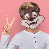 Maskers met elastiek 23 x 23 cm - 