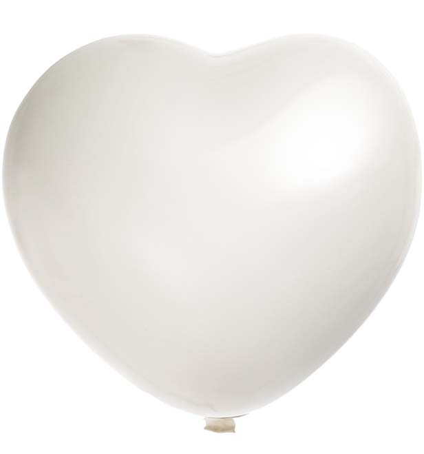 Reuzenballonnen hartvorm - onbedrukt  Ø  65 cm / omvang 170 cm / 25 inch
