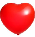 Reuzenballonnen hartvorm - onbedrukt  Ø  65 cm / omvang 170 cm / 25 inch - 