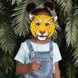 Maskers met stokje 23 x 23 cm - 