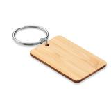 ANGLEBOO - Bamboe rechthoek sleutelhanger - 