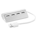 ALUHUB - USB hub 4 poorten - 