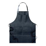 CHEF - Canvasschort met leren details - 