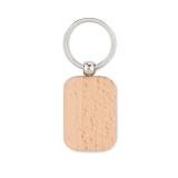 POTY WOOD - Houten sleutelhanger rechthoek - 