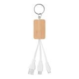 CLAUER - 3-in-1 bamboe oplaadkabels - 