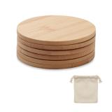 BAYIN SET - Set van 6 bamboe onderzetters - 