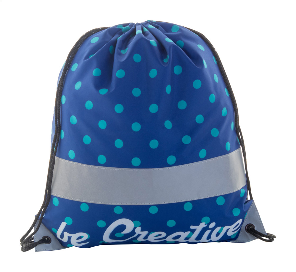 CreaDraw Reflect - custom made gemaakte reflecterende tas met trekkoordsluiting