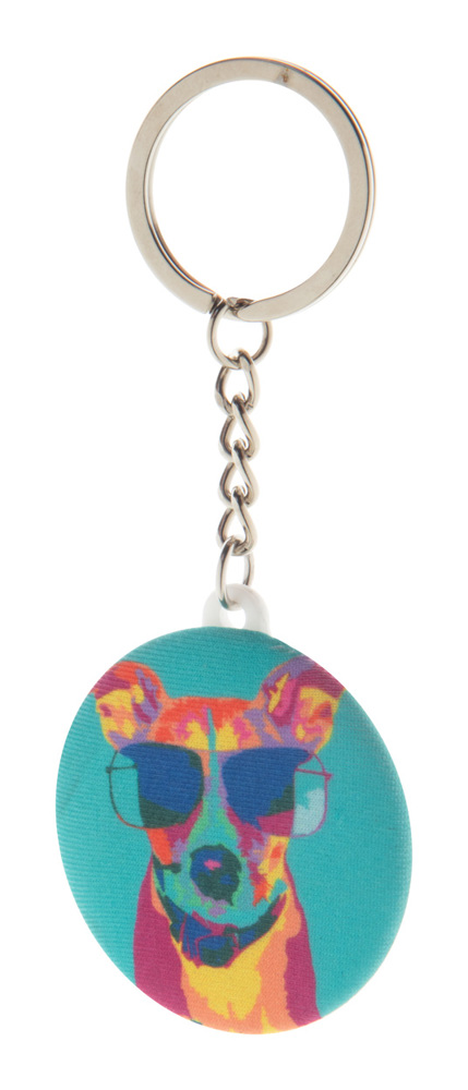 KeyBadge RPET Mini - RPET-sleutelhanger met speld