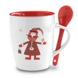 CLAUS - Kerstmok met lepel 250ml - 