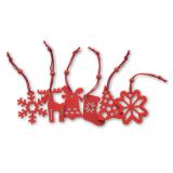 ROUGE - 6 Vilten kersthangers - 