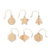 CHRISET - Houten kerstversiering set - 