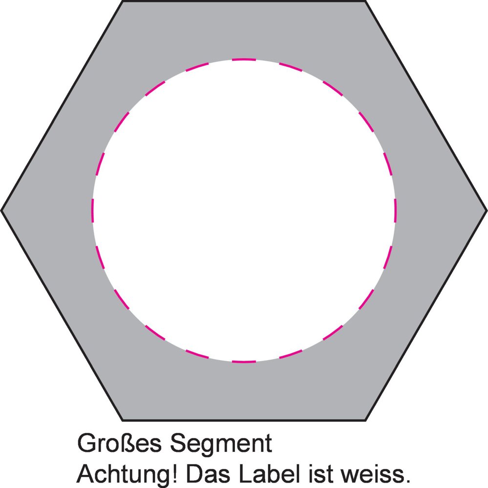 midden op een groot segment