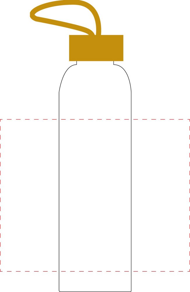 midden op de fles