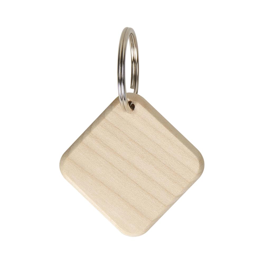 Houten sleutelhanger "Maple" rechthoekig