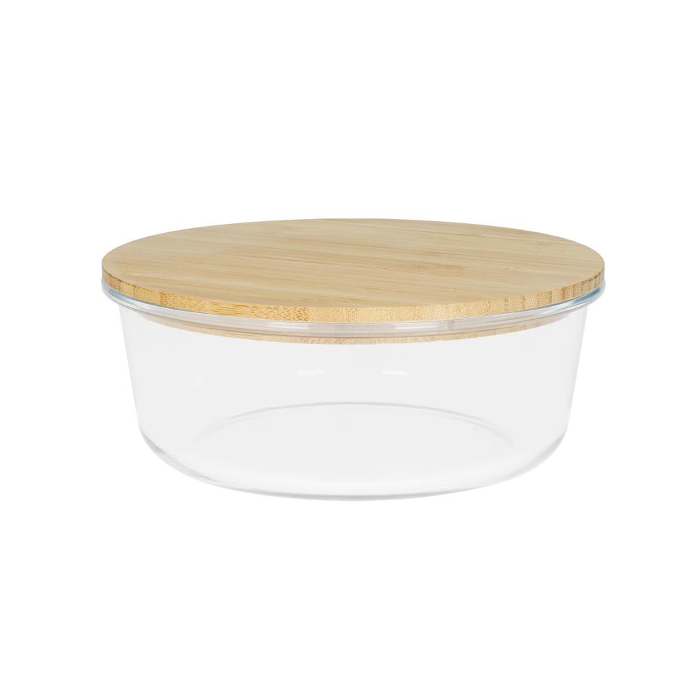 Glazen doos "Balance", rond 17x7 cm