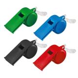 Fluitje "Sport", met koord, uni-kleur - 