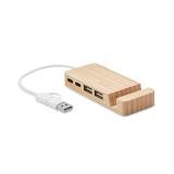 HUBSTAND - Bamboe USB hub 4 poorten - 