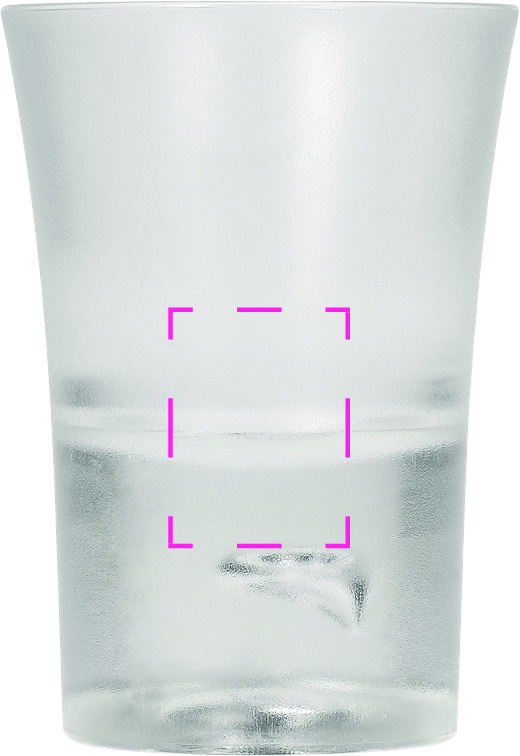 centered on shot glass