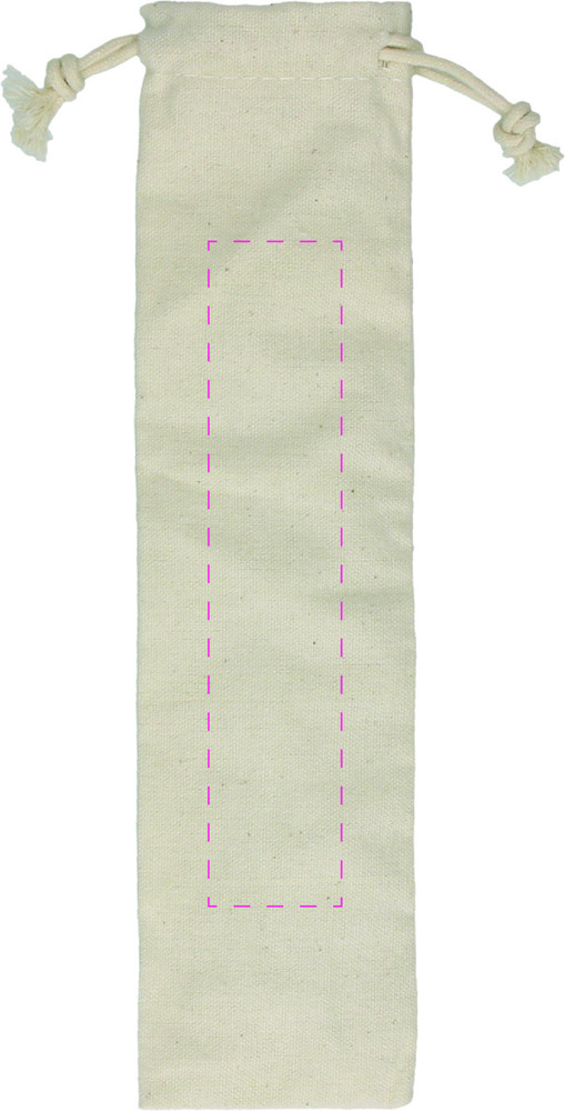 centered on straw bag
