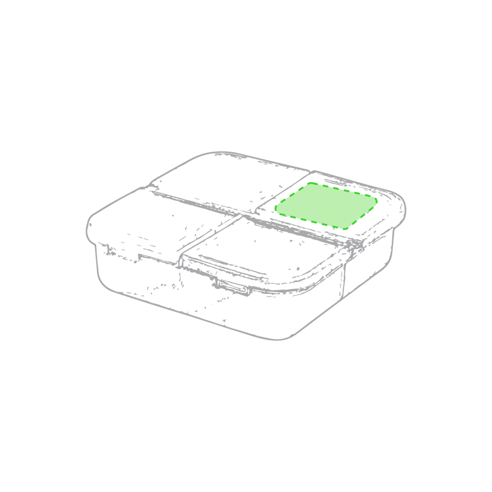 Centered on lid