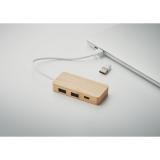 HUBBAM - Bamboe USB hub 3 poorten