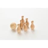 BOLITO - Mini dennenhouten bowling set