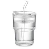 SIP - Glazen beker met rietje 400ml
