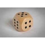 DADO - Schima houten dobbelsteen 5cm